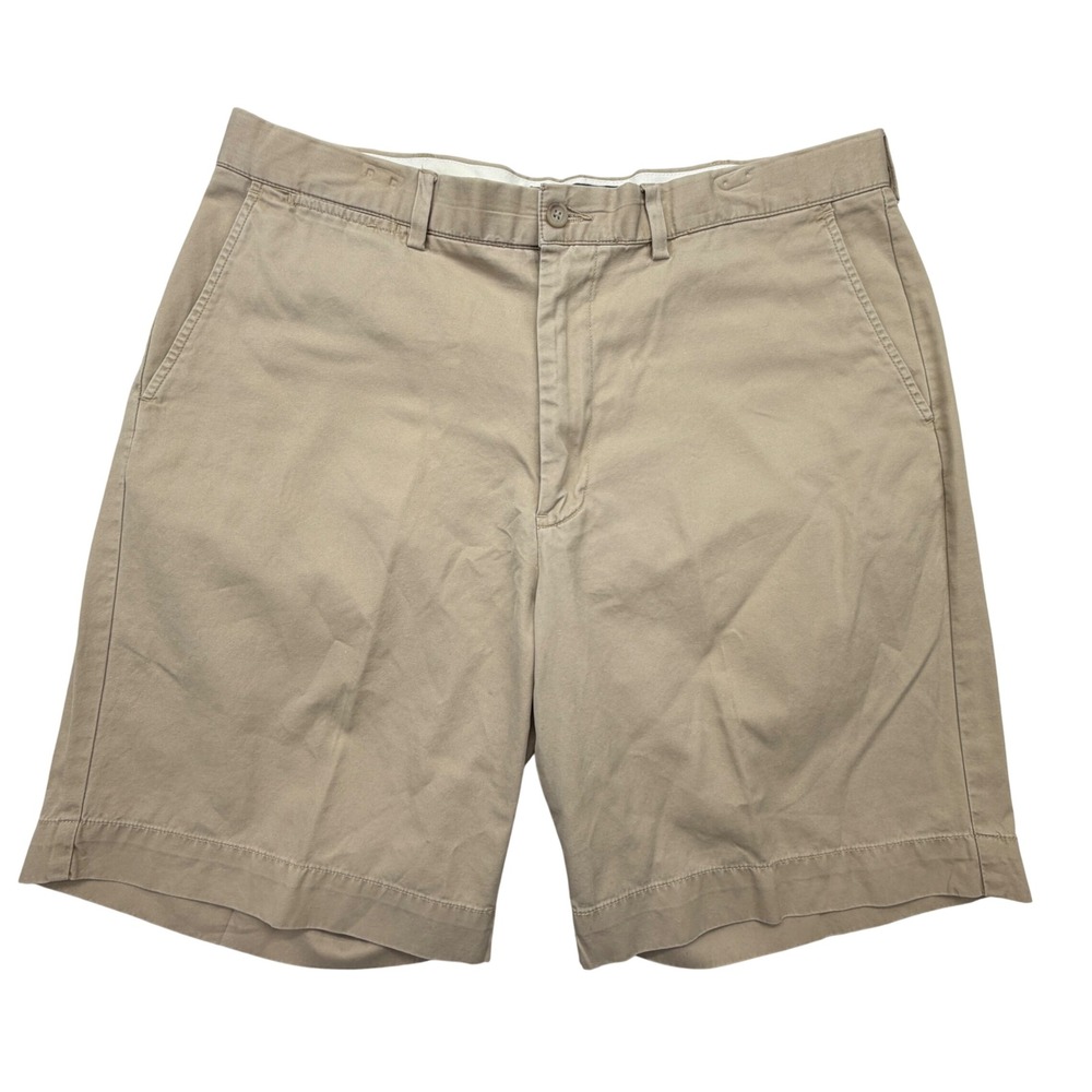 Polo Ralph Lauren Shorts Mens 36 Chino Flat Front Cotton Twill Classic Casual